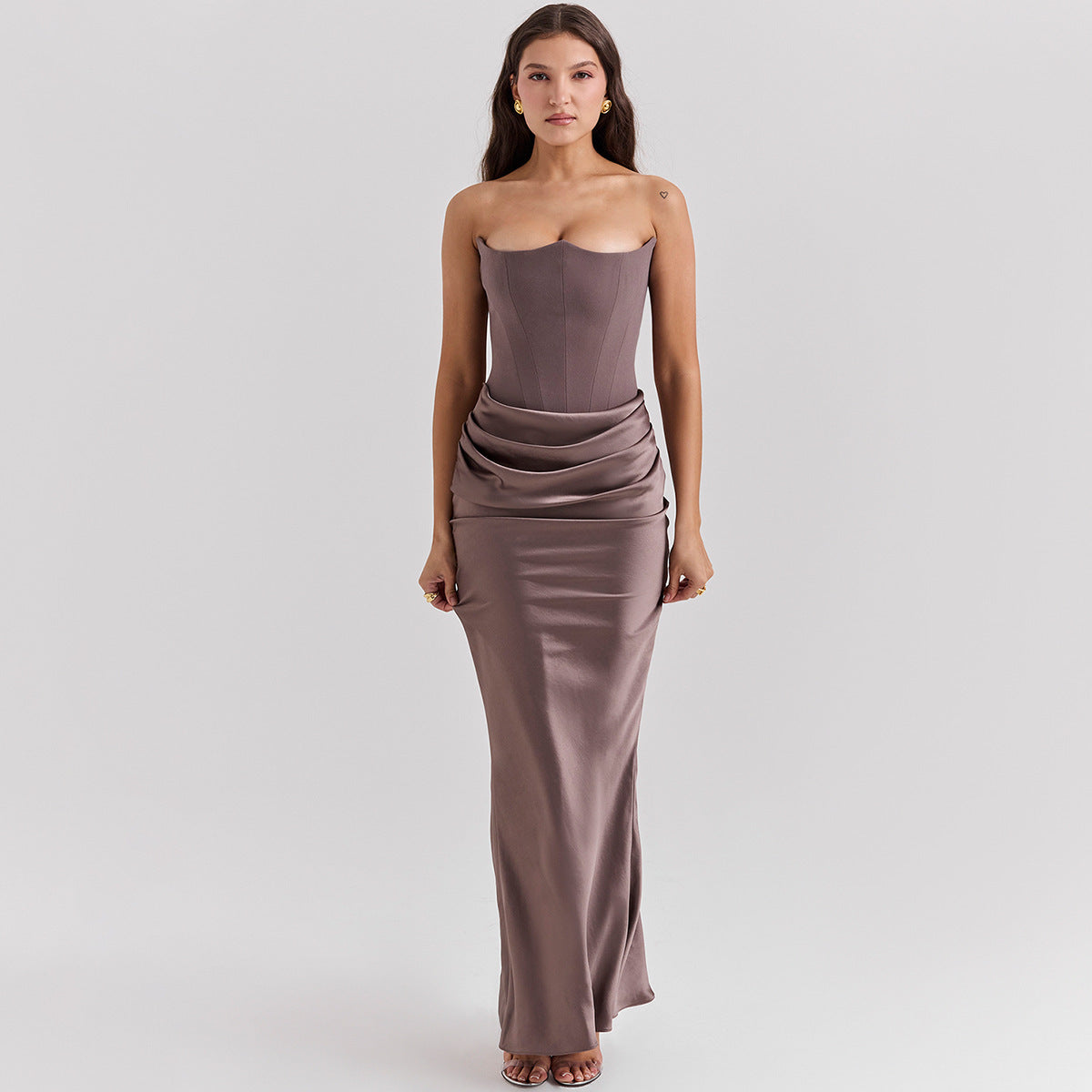 Slim Tube Top Long Dress Sexy Fashion Bandeau Backless Party Evening Dresses For Women Clothing - ModeMist