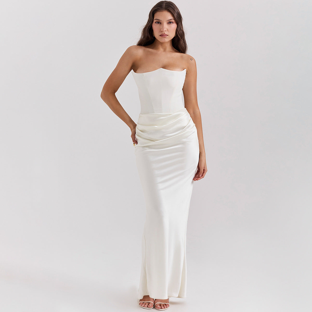 Slim Tube Top Long Dress Sexy Fashion Bandeau Backless Party Evening Dresses For Women Clothing - ModeMist